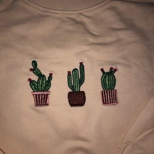 Embroidered Cacti Crewneck